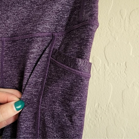 Athleta HIGH RISE QUEST CHATURANGA TO TOWN TIGHT Leggings Size S Plum Purple - Picture 5 of 9